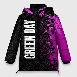 Куртка зимняя женская Green Day rock legends: по-вертикали, цвет: 3D-черный