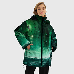 Куртка зимняя женская Космическая буря, цвет: 3D-черный — фото 2