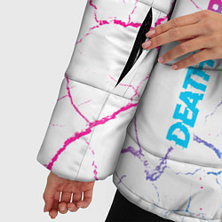 Куртка зимняя женская Death Stranding neon gradient style: надпись, симв, цвет: 3D-черный — фото 2