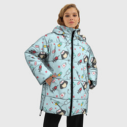 Куртка зимняя женская Nurse doctor, цвет: 3D-светло-серый — фото 2