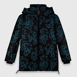 Куртка зимняя женская Соник паттерн, цвет: 3D-светло-серый
