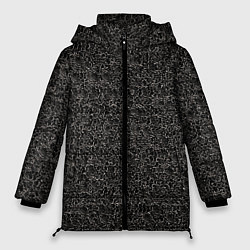 Куртка зимняя женская Текстура ажурный черный, цвет: 3D-черный