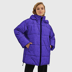 Куртка зимняя женская Текстура ажурный сиреневый, цвет: 3D-светло-серый — фото 2