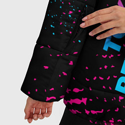 Куртка зимняя женская Tokyo Revengers - neon gradient: надпись, символ, цвет: 3D-черный — фото 2