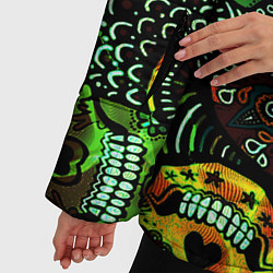 Куртка зимняя женская Мексиканские призраки, цвет: 3D-красный — фото 2