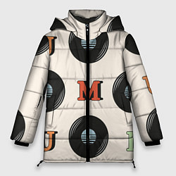 Куртка зимняя женская Виниловое ретро, цвет: 3D-светло-серый
