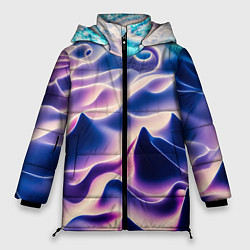Куртка зимняя женская Морское дно абстракция, цвет: 3D-светло-серый