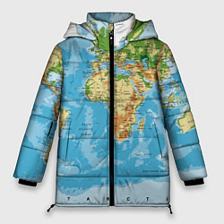 Куртка зимняя женская Атлас мира, цвет: 3D-черный