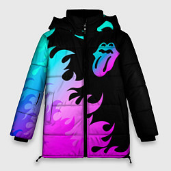 Женская зимняя куртка Rolling Stones неоновый огонь