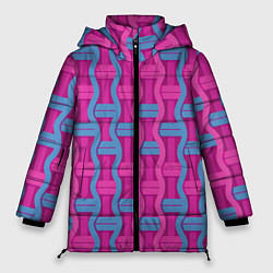 Куртка зимняя женская Pink blue fantasy, цвет: 3D-светло-серый