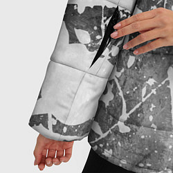 Куртка зимняя женская Текстура - White on gray, цвет: 3D-красный — фото 2