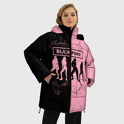 Куртка зимняя женская Blackpink силуэт девушек, цвет: 3D-черный — фото 2