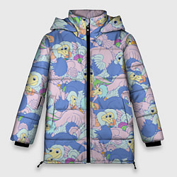 Куртка зимняя женская Грифончики, цвет: 3D-светло-серый