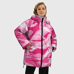 Куртка зимняя женская Камуфляж в розовом, цвет: 3D-светло-серый — фото 2