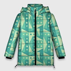 Куртка зимняя женская Green geometry, цвет: 3D-черный