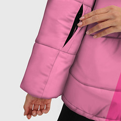 Куртка зимняя женская Группа Black pink на фоне оттенков розового, цвет: 3D-черный — фото 2