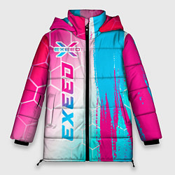 Куртка зимняя женская Exeed neon gradient style: по-вертикали, цвет: 3D-черный