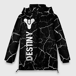 Куртка зимняя женская Destiny glitch на темном фоне: по-вертикали, цвет: 3D-черный