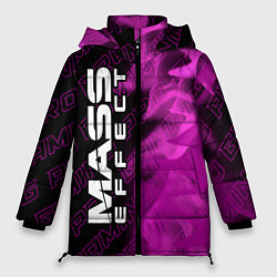 Куртка зимняя женская Mass Effect pro gaming: по-вертикали, цвет: 3D-черный