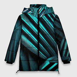 Куртка зимняя женская Объемные полосы, цвет: 3D-светло-серый