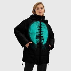 Куртка зимняя женская Мрачный корабль, цвет: 3D-черный — фото 2