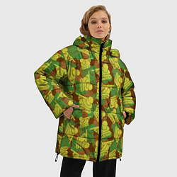 Куртка зимняя женская Танчики - камуфляж, цвет: 3D-светло-серый — фото 2