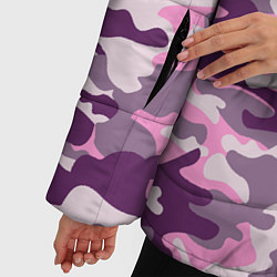 Куртка зимняя женская Модный камуфляж - милитари, цвет: 3D-черный — фото 2
