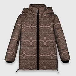 Куртка зимняя женская Brown tracery, цвет: 3D-светло-серый
