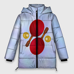 Куртка зимняя женская Теннисный дизайн, цвет: 3D-светло-серый