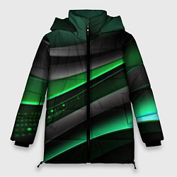 Куртка зимняя женская Black green line, цвет: 3D-светло-серый