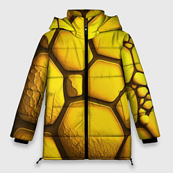 Куртка зимняя женская Желтые объемные плиты, цвет: 3D-красный