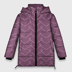 Куртка зимняя женская Вензель на лавандовом, цвет: 3D-светло-серый