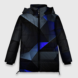 Женская зимняя куртка Black blue abstract