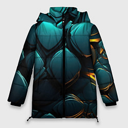 Куртка зимняя женская Объемные большие плиты, цвет: 3D-светло-серый