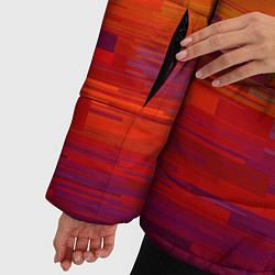 Куртка зимняя женская Цветной глитч, цвет: 3D-черный — фото 2