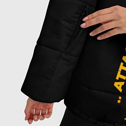 Куртка зимняя женская Attack on Titan - gold gradient: по-вертикали, цвет: 3D-черный — фото 2