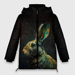 Куртка зимняя женская Магический кролик, цвет: 3D-красный