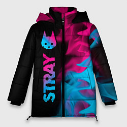 Куртка зимняя женская Stray - neon gradient: по-вертикали, цвет: 3D-черный