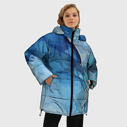 Куртка зимняя женская Глубокая синева, цвет: 3D-черный — фото 2