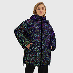 Куртка зимняя женская Космический треш, цвет: 3D-черный — фото 2