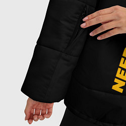 Куртка зимняя женская Need for Speed - gold gradient: по-вертикали, цвет: 3D-черный — фото 2