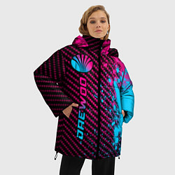 Куртка зимняя женская Daewoo - neon gradient: по-вертикали, цвет: 3D-черный — фото 2