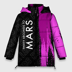 Куртка зимняя женская Thirty Seconds to Mars rock legends: по-вертикали, цвет: 3D-черный