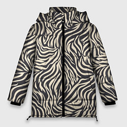 Куртка зимняя женская Зебра паттерн, цвет: 3D-светло-серый