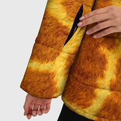 Куртка зимняя женская Шкура жирафа - текстура, цвет: 3D-черный — фото 2