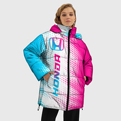 Куртка зимняя женская Honda neon gradient style: по-вертикали, цвет: 3D-черный — фото 2