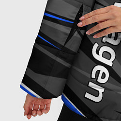 Куртка зимняя женская Вольцваген - спортивная униформа, цвет: 3D-черный — фото 2