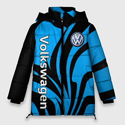 Куртка зимняя женская Фольцваген - спокойный синий, цвет: 3D-черный