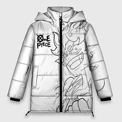 Куртка зимняя женская Ван пис - Луффи гир 5, цвет: 3D-светло-серый