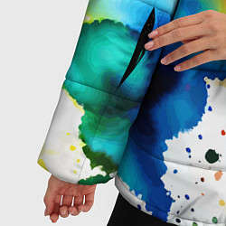 Куртка зимняя женская Цветная монотипия - поп-арт, цвет: 3D-светло-серый — фото 2